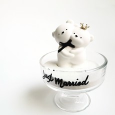 달달커플 곰돌이몰드 웨딩 석고 캔들 초콜릿 실리콘 수제몰드, 반투명