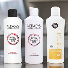 TRAVEL SET 휴대가 간편한 여행용 샴푸+린스+바디워시 세트 180ml, 1병