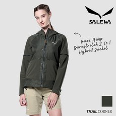【SALEWA 義大利】PUEZ HEMP DURASTRETCH 2IN1 女 多功能運動外套 高性能機能透氣軟殼夾克