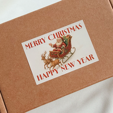 포포샵 새해 연말 크리스마스 스티커 소품 장식 선물 포장, 사각(s), 50개, 1.화이트