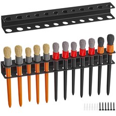 FaloStwer 스프레이 병 홀더 벽 마운트 35.6cm(14인치) 금속 범용 경량 오거나이저 차고 보관용 정리함 6개 보관 세차 자동 디테일링 도구, 스프레이 병 홀더 2개