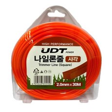 UDT 예초기액세서리 나일론줄 충전예초기용 2.0mm - 30M(사각형) 594-5337, 1개