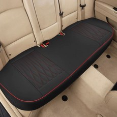 자동차 운전석 방석 시트 앞줄 벤츠 메모리폼 레드, 1개, 블랙레드 뒷좌석 3인용