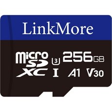 LinkMore 128GB 마이크로 SDXC 카드 2개 세트 A1 UHSI U3 V30 Class 10 호환 최대 읽기 속도 95MBs 쓰기 45MBs SD 어댑터 포함, 256GB, A1 V30