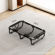 四季通用免安裝寵物牀高架特斯林透氣狗狗牀離地可摺疊寵物行軍牀, 1個, S號(適用60斤以內)可摺疊