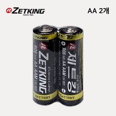 822번 제트킹 AA 망간 건전지 R06 벌크 2알 / 벽시계 / 리모컨 / 전자제품, 1, 2