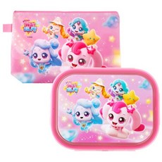 슈팅스타 캐치티니핑 스텐 식판도시락 가방세트 아기 어린이 유아 아동, 핑크, 1개