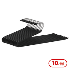 덴코 리빙 논슬립 바지걸이, 10개, 블랙