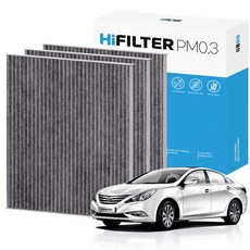 2+1 하이필터 PM 0.3 활성탄 자동차 에어컨 필터 현대, 3개, YF 쏘나타 더브릴리언트 (FL) HI-B102