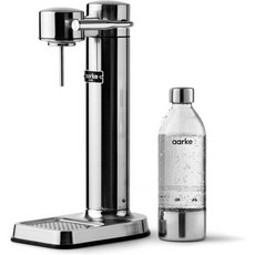 아르케 탄산수 제조기 III CO2 실린더 포함 스테인리스 스틸 재질 BPA Free PET 재 용기 용량 1L 34 fl oz 244725, AAC3-Steel, Carbonator Only