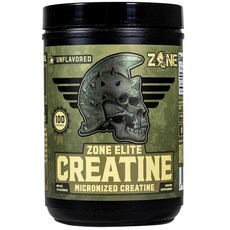 Zone 크레아틴 모노하이드레이트 파우더 - 남성 및 여성용 미립자 크레아틴 근육 지구력 (무향 스쿱 당 5g 100회분) 171902, 1개