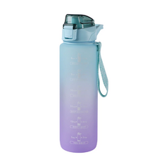 運動水壺 附刻度勵志健身水瓶 29CM, 绿色, 1個, 1000ml