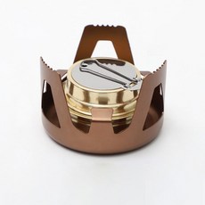 야외 휴대용 알코올 스토브 캠핑 왕국, 브라운, 1개