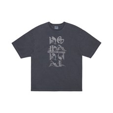 [노매뉴얼] BLACK LETTER T-SHIRT - CHARCOAL