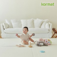 Kormat 고밀도폼 접이식 폴더매트 5단 140x250 두께4cm 놀이방매트 유아매트 층간소음방지매트, 문그레이