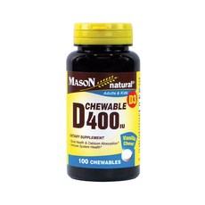 MASON natural 維他命D3咀嚼錠 400IU 香草味, 1組, 100顆