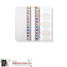Maimeri美利 盒裝塊狀水彩 (銀鐵盒/12-36色) - 色彩鮮明，方便攜帶, 24色, 24色
