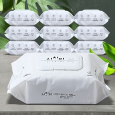 물티슈 100매 10팩 대용량 아기 신생아 두꺼운 물휴지 smg*01959YD, 본상품