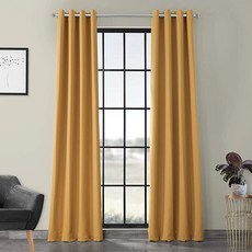 HPD Half Price Drapes 침실용 그로밋 룸 다크닝 커튼 길이 274.3cm(108인치) 패널 1개 거실용 로드 포켓 창문 127 x 274.3cm(50 10
