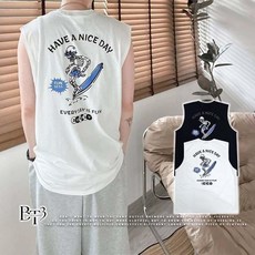 【台灣熱銷Top1】【海邊穿搭】衝浪骷髏 寬背心 無袖背心 運動背心 寬鬆背心 棉背心 背心男 背心女 穿搭背心【FM0
