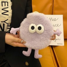 注水式熱水袋 加厚防爆 暖手暖肚保暖袋, 紫色霉霉球熱水袋, 1個