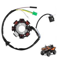 [ 1075885 ] 조양팡 DC 5와이어 8극 점화 스테이터 마그네토 12V 49cc-180cc 엔진용 - 타오타오 선엘 카즈마 피트 바이크 및 레이싱 듄 버기와 호환되는, JOYYANGFANG DC 5와이어 8극 점화 스테이터, 1개