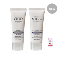 도미나스 피그먼트 토닝 트라넥삼산 선크림 이엑스 2025년 최신상 40밀리 X 2 EA +폼클렌징(3ml), 2개, 40ml