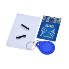 RFID-RC522 RFID 센서 모듈 (RFID 카드 x1 RFID 키체인 x1 핀헤더 x2 포함), 1개