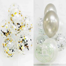 루엔룸 컨페티풍선 포토존풍선, 무지개 폼 알갱이컨페티