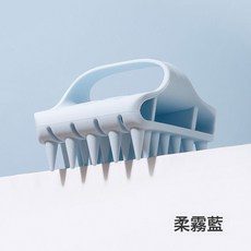 NBZH洗頭神器夏季新款硅膠洗頭梳頭皮按摩頭部專用洗髮清潔浴室洗頭梳, 1個, 1個裝, 藍色:1