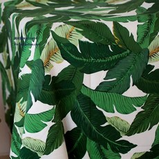 희귀 프리다칼로 일러스트 수입원단 천 원단, E. 바나나 잎 반미터