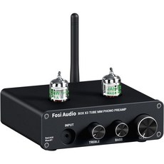 Fosi Audio 포시오디오 Box X3 블루투스 5.0 포노 프리앰프 턴테이블 5725W 진공관 MM 턴테이블용 미니 스테레오 하이파이 홈 오디오 레코드 플레이어 사운드 시, Fosi Audio 포시오디오 Box X3 블루투스 5