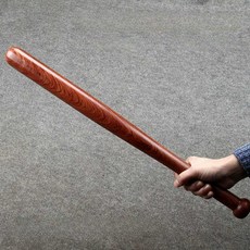 호신용 곤봉 짧은 나무 방망이 경찰봉 베트 막대 봉, 소잎 레드백단향 야구배트(25인치  64cm), 1개