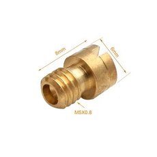 기화기 라운드 헤드 메인 제트 M5X0.8mm 크기 115-168 125cc 152QMI 157QMJ 오토바이 스쿠터 모페드 5mm, 02 SIZE 152