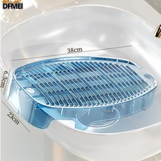 DFMEI 搓衣板家用加厚塑料小嬰兒洗衣板宿舍洗襪子懶人神器, 1個, 透藍:如圖