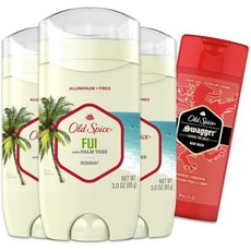 Old Spice 올드스파이스 피지 팜트리향 데오드란트+스웨거향 트래블 바디워시 남성용, 3개