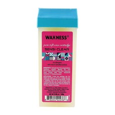 Waxness Sensi Clear 퓨어 소프트 왁스 카트리지 100g 3.3.3온스 4팩 로진 프리 클리어 젤 스트립 신경 활성 컴포트 컴플렉스 얼굴 바디용 롤온 이탈리아산, Sensi clear Pure 3.38 oz