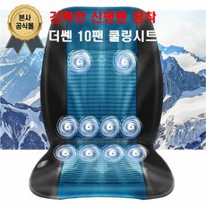 더쎈 10팬 통풍시트 쿨시트 쿨매트 차량용 자동차 쿨링시트, 승용차/SUV/트럭/버스용(12V/24V겸용), 1개