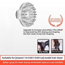 샤오미 미지아 헤어 드라이어 H501H501 SE 에어 노즐 액세서리, [04] 9 Drying Hood Silver