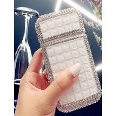 여자 큐빅 슬림 럭셔리 고급 휴대용 오로라 파우치 케이스