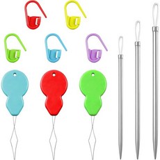 11개의 큰 눈 뭉툭한 실 바늘 키트 Yarm & Bent 태피스트리 바늘을 위한 다닝 다양한 크기의 구부러진 및 스티치 마커 Threaers용, 11개의 큰 눈 뭉툭한 실 바늘 키트 Yarm & Be