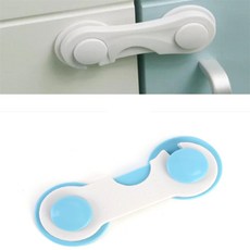 하노빅 1P 부착식 서랍열림방지 잠금 장치 아기서랍장잠금장치, 블루