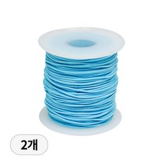 디어플레이스 탄성 고무줄 팔찌 염주 만들기, 2개, 09 스카이블루 45m_1.2mm