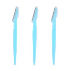 5/10/20pcsbrow 면도기 및 여성용 남성용 면도기 눈썹 헤어 트리머 보호 커버가 있는 안전한 면도, blue 3pcs Belt shell