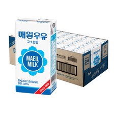 매일유업 멸균우유 고소한맛, 24개, 200ml