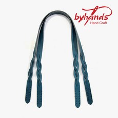 바이핸즈 꽈배기 통가죽 가방손잡이 토트 숄더 뜨개가방용, 1개, 피코크블루 1쌍, 60cm