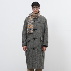 제너럴아이디어 MAN 헤링본 하이넥 더플 코트 BLACK / SBE3M10012