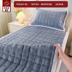 극세사밍크겨울이불 포근한느낌 플리스 후리스이불 두꺼운 양면 기모 이불커버, K. 90x200cm 시트+베개1
