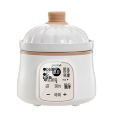 浦利頓電燉鍋嬰兒輔食鍋電燉盅寶寶bb煲煮粥全自動家用陶瓷煲湯鍋, 0.5L綠色款配件-蓋子:DGD10-10A