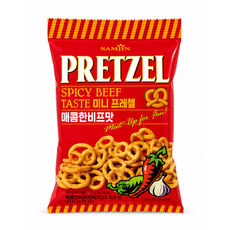 삼진 미니프레첼 매콤한비프맛, 70g, 3개